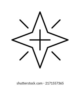 icono de trazo editable de estrella, icono de trazo inteligente