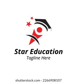 Star Education Logo Design Template.