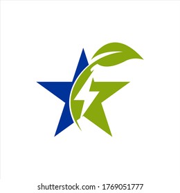 Star and electric template logo