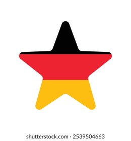 Star element in colors of German flag