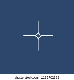 Elemento estrella, estrella brillante o icono de objetivo. Ilustración vectorial de material aislada en fondo blanco.