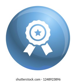 Star emblem icon. Simple illustration of star emblem vector icon for web design isolated on white background