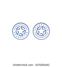 star emblem logo design vector