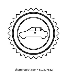 star emblem side car icon, vector illustration design