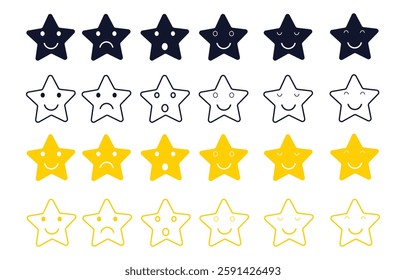 Star emoji action design vector art