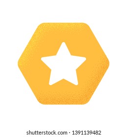 Star Emoji Hexagon Silhouette Vector Illustration Flat Isolated Emoji