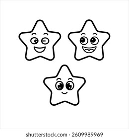 Star emoji with sparkle icon sticker face cute icons