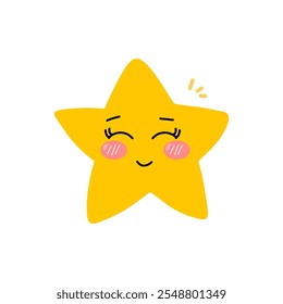 star emoticon sticker element design