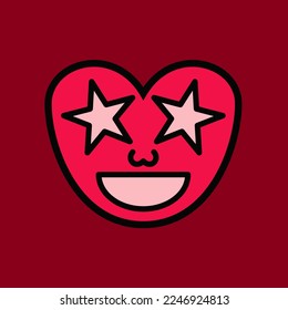 "STAR" emoticon vector graphic can be used to design flyers, banners, instagram feeds, etc. Also can be used individually for product logos.