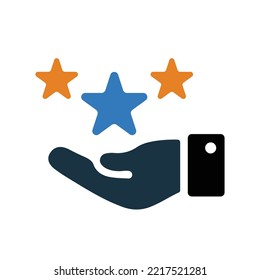 Icono de Empleador de estrellas. Logo de vector modificable.