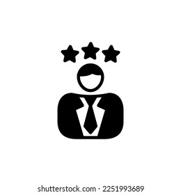 Icono de Empleador estrella en vector. Logotipo