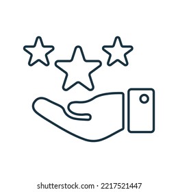 Star Employer Line icon. Outline vector.