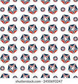 Star energizing trendy multicolor repeating pattern vector illustration background design