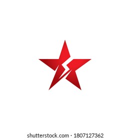 Star with energy logo template design