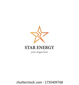 Diseño de iconos vectores del logotipo de energía de estrella