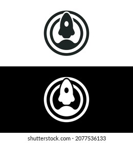 Star engine button icon isolated of flat style design