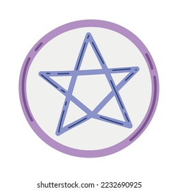 star esoteric mystery icon isolated