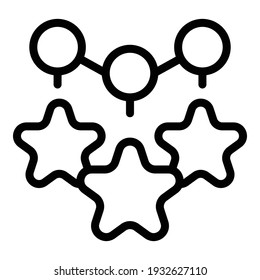 Star experience icon. Outline star experience vector icon for web design isolated on white background