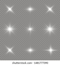 Star explodes on transparent background. Sparkling magic dust particles. Bright Star.