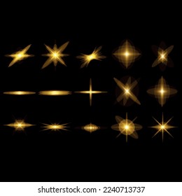 Star explodes on transparent background. Sparkling magic dust particles. Bright Star. The transparent shining sun, bright flash.