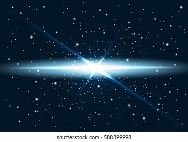 Star explosion in black space