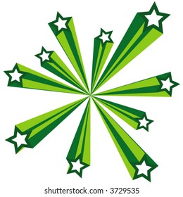 star explosion dark green - vector -