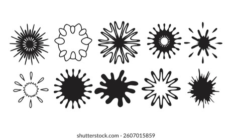Star explosion effect with radial pattern