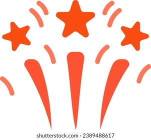 star explosion icon in party and celebration package