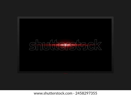 Star Explosion on TV. TV screen mockup. Flat Style. Vector illustration