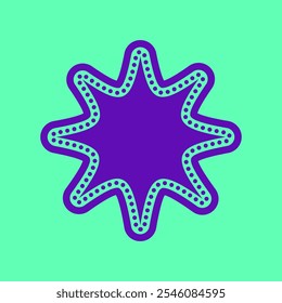 Star Explosion Shape for Textbox or Tag Icon with Blue Color. Label Icon. High Quality Vector Icon. Editable Vector