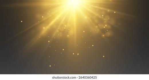 Star explosion with sparks and sparkles of light.