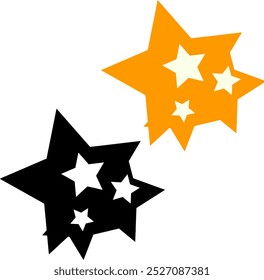 star explotion background black and color vector icon