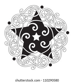 Star in an exquisite pattern