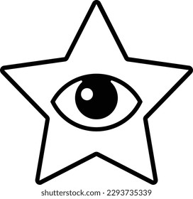 star eye feeling first find Outline