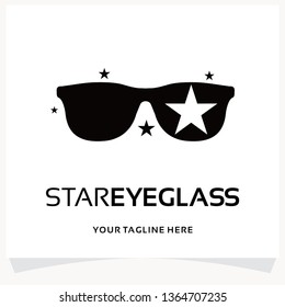 Star Eyeglasses Logo Design Template Inspiration
