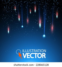 Star fall abstract background. Vector illustration
