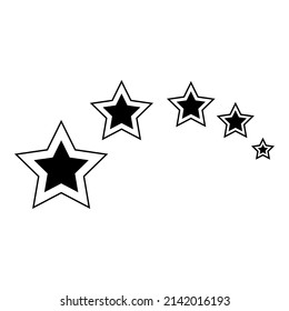 Star Fall Abstract Flat Icon Isolated On White Background