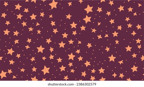 Star Falling Confetti Print. High definition illustration. Doodle Background with Stars. Vector image. Festive Falling Colorful Stars Confetti for Ads, Posters. Vector clip art. Seamless.