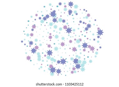 Star Falling Confetti Print. Vector Background for Birthday Party, Celebration, Festival.