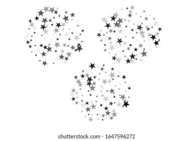 Impresión de Confetti Estrella Caída. Antecedentes vectoriales de la fiesta de cumpleaños, celebración, festival.