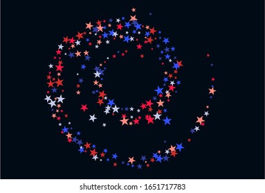 Star Falling Confetti Print. Vektorillustration Hintergrund für Geburtstagsfeier, Feier, Festival.