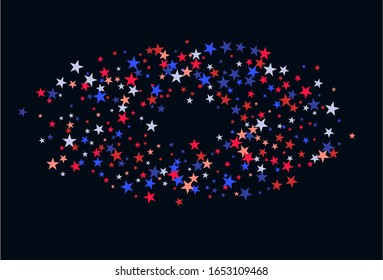 Impresión de Confetti Estrella Caída. Antecedentes vectoriales de la fiesta de cumpleaños, celebración, festival.