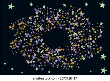 Impresión de Confetti Estrella Caída. Antecedentes vectoriales de la fiesta de cumpleaños, celebración, festival.