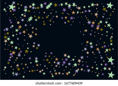 Star Falling Confetti Print. Vektorillustration Hintergrund für Geburtstagsfeier, Feier, Festival.