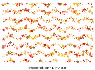Star Falling Confetti Print. Vector Hintergrund für Geburtstagsparty, Feier, Festival.