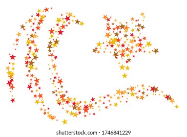 Impresión De Confetti De Star Caída. Antecedentes vectoriales de la fiesta de cumpleaños, la celebración, el festival.