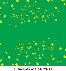 Star Falling Confetti Print. Vector Background for Birthday Party Celebration. Starlight Dark, Paper in Gold Color. 