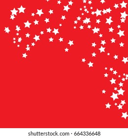 Star Falling Confetti Print. Vector Background for Birthday Party Celebration. Starlight, Light Paper in Sliver Color. 