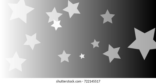 Star Falling Confetti Print. Vector Background for Birthday Party, Celebration, Festival. Vector illustration. Perfect For Logo, Banner, Icon. Dark Background With White Stars.