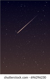 The star falling in the fictional sky